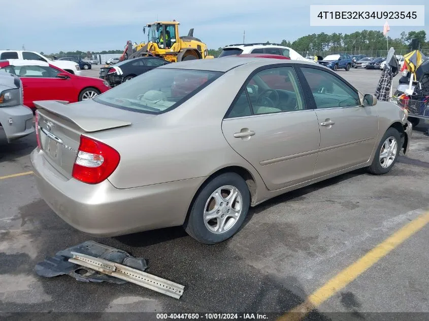 2004 Toyota Camry Le VIN: 4T1BE32K34U923545 Lot: 40447650