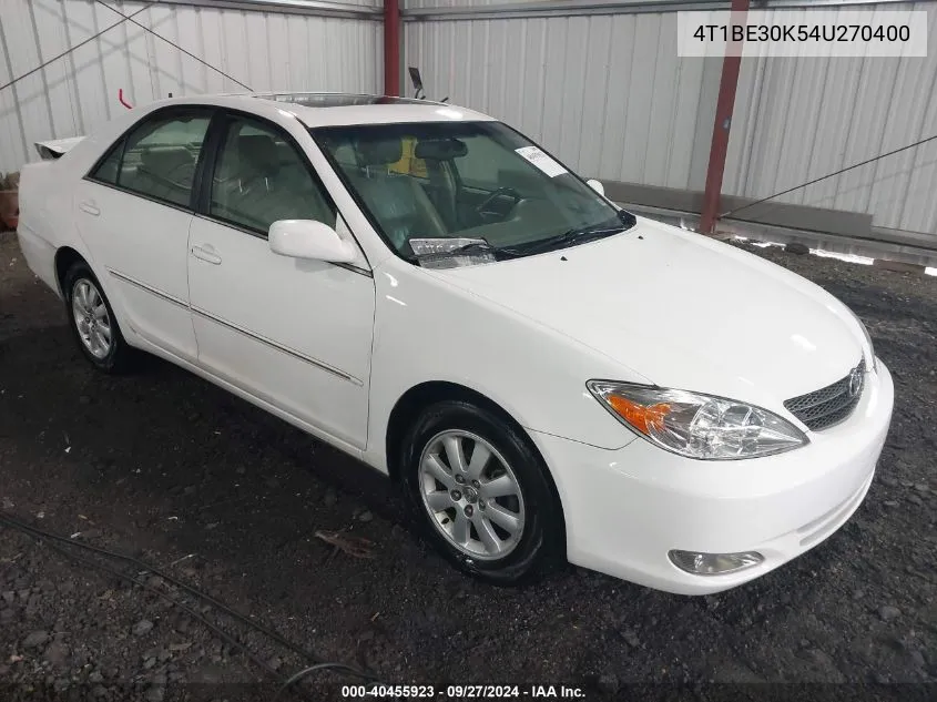 2004 Toyota Camry Xle VIN: 4T1BE30K54U270400 Lot: 40455923