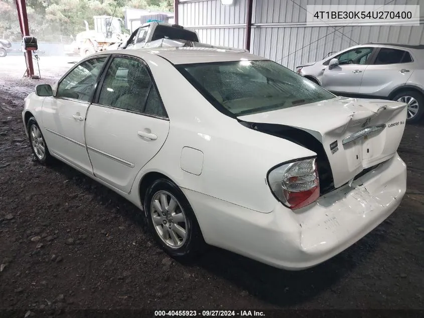 2004 Toyota Camry Xle VIN: 4T1BE30K54U270400 Lot: 40455923