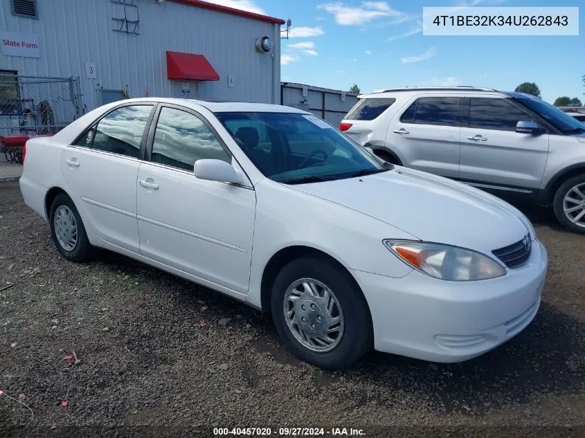 2004 Toyota Camry Le VIN: 4T1BE32K34U262843 Lot: 40457020