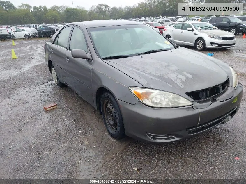 2004 Toyota Camry Le VIN: 4T1BE32K04U929500 Lot: 40459742