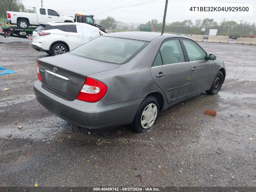 2004 Toyota Camry Le VIN: 4T1BE32K04U929500 Lot: 40459742