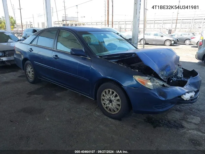 2004 Toyota Camry Le VIN: 4T1BE32K54U341981 Lot: 40464107