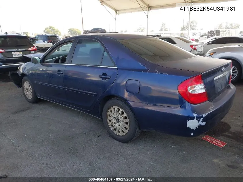 2004 Toyota Camry Le VIN: 4T1BE32K54U341981 Lot: 40464107