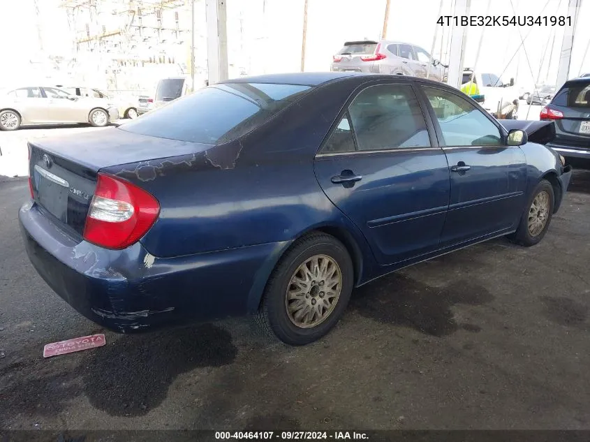 2004 Toyota Camry Le VIN: 4T1BE32K54U341981 Lot: 40464107