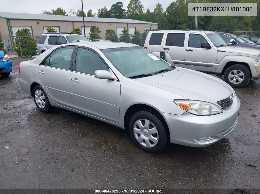 2004 Toyota Camry Le VIN: 4T1BE32KX4U801006 Lot: 40470295