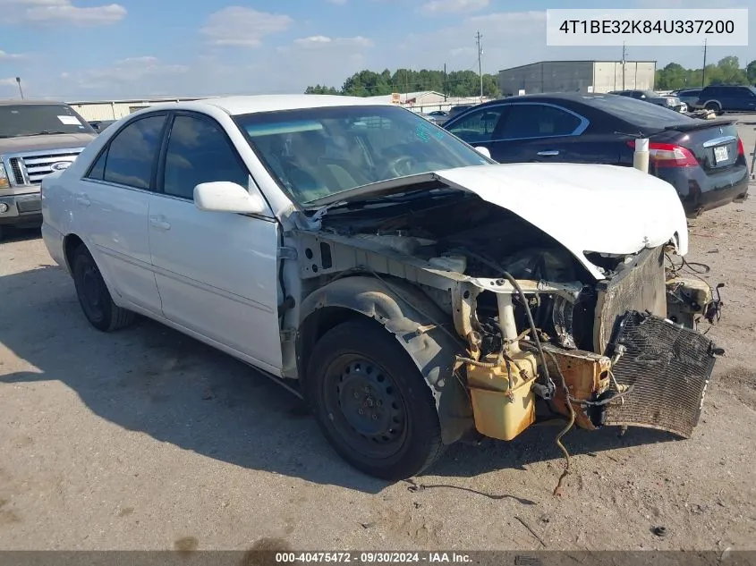 2004 Toyota Camry Le VIN: 4T1BE32K84U337200 Lot: 40475472