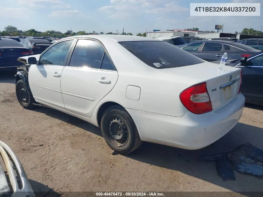 2004 Toyota Camry Le VIN: 4T1BE32K84U337200 Lot: 40475472