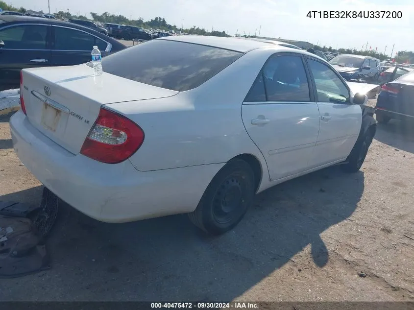 4T1BE32K84U337200 2004 Toyota Camry Le