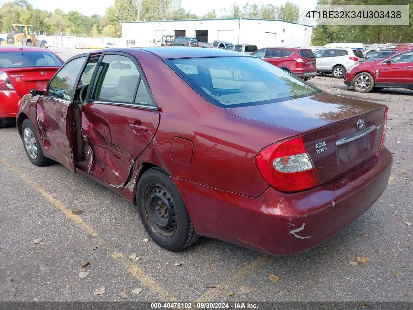 4T1BE32K34U303438 2004 Toyota Camry Le