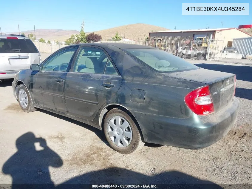 2004 Toyota Camry Le VIN: 4T1BE30KX4U345284 Lot: 40488440