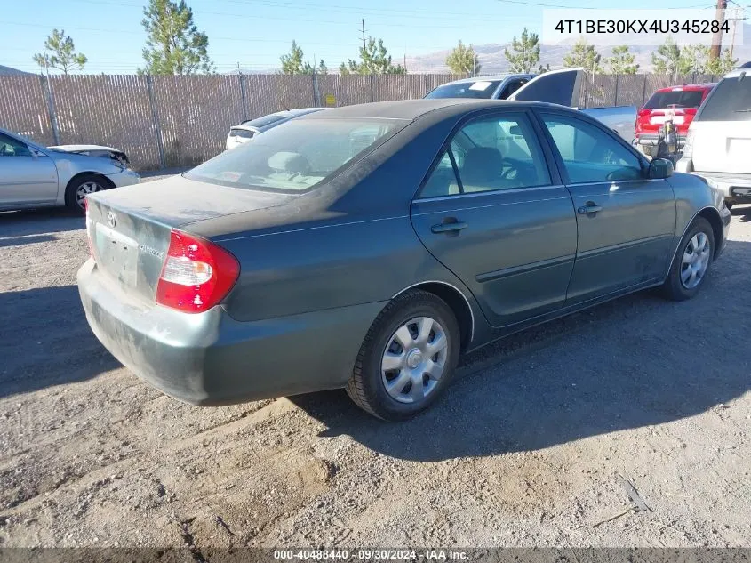 2004 Toyota Camry Le VIN: 4T1BE30KX4U345284 Lot: 40488440