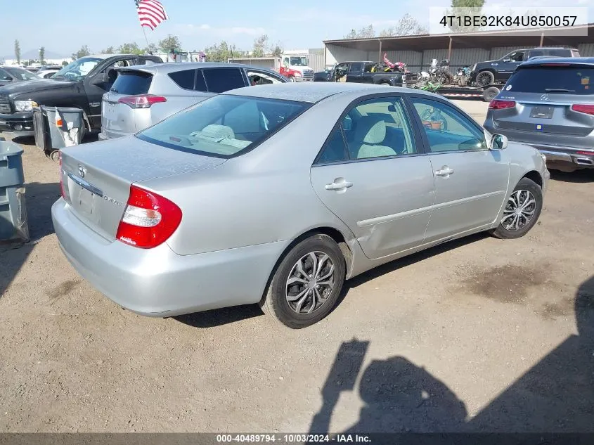 2004 Toyota Camry Le VIN: 4T1BE32K84U850057 Lot: 40489794