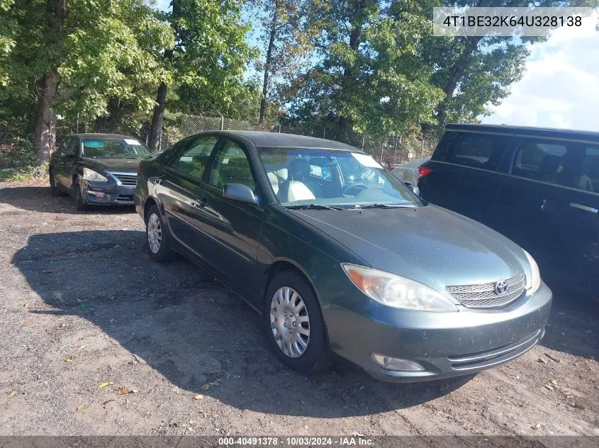 2004 Toyota Camry Xle VIN: 4T1BE32K64U328138 Lot: 40491378