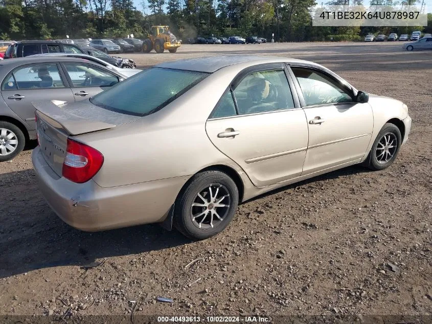 2004 Toyota Camry Le VIN: 4T1BE32K64U878987 Lot: 40493613