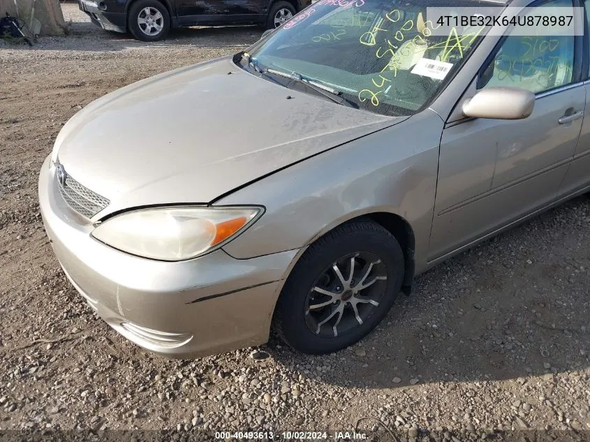 2004 Toyota Camry Le VIN: 4T1BE32K64U878987 Lot: 40493613