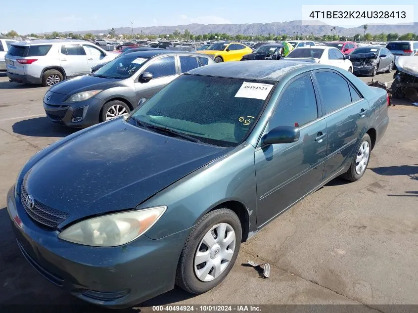 2004 Toyota Camry Le VIN: 4T1BE32K24U328413 Lot: 40494924