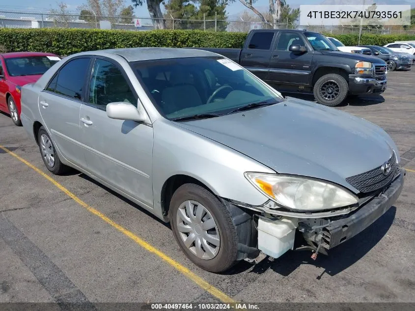 2004 Toyota Camry Le VIN: 4T1BE32K74U793561 Lot: 40497464