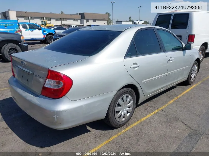 2004 Toyota Camry Le VIN: 4T1BE32K74U793561 Lot: 40497464