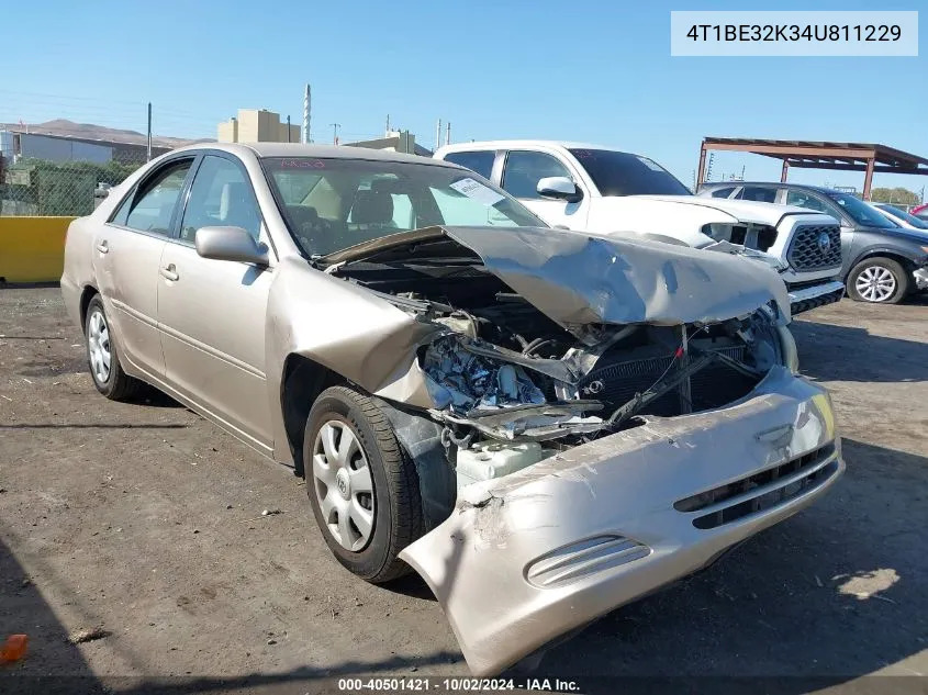 2004 Toyota Camry Le VIN: 4T1BE32K34U811229 Lot: 40501421