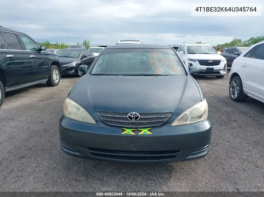 2004 Toyota Camry Le/Xle/Se VIN: 4T1BE32K64U345764 Lot: 40503049