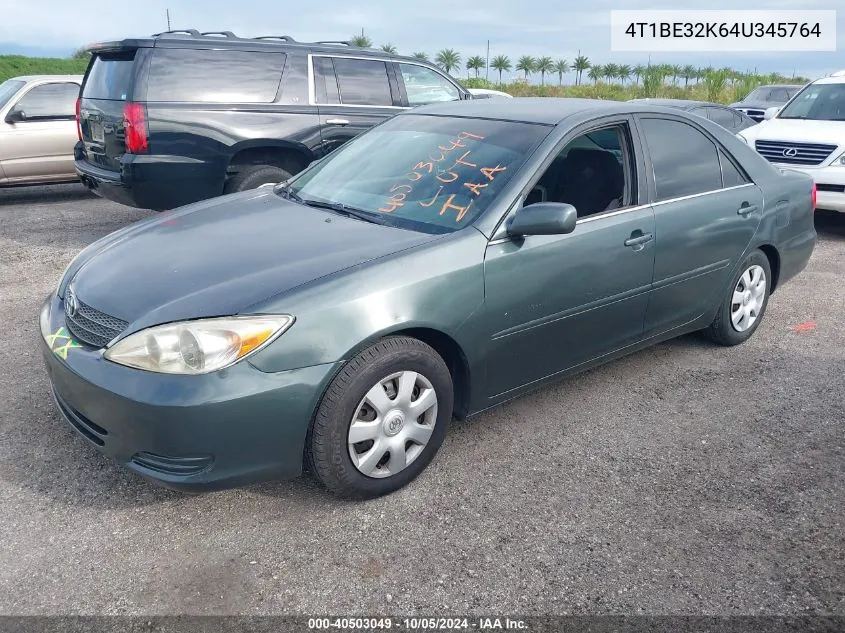 2004 Toyota Camry Le/Xle/Se VIN: 4T1BE32K64U345764 Lot: 40503049