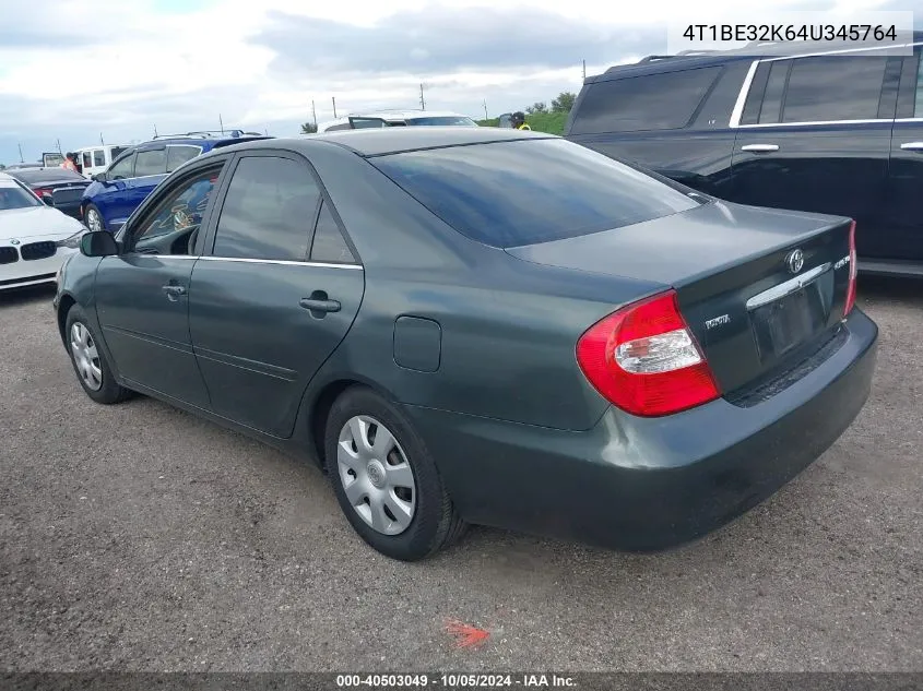 2004 Toyota Camry Le/Xle/Se VIN: 4T1BE32K64U345764 Lot: 40503049