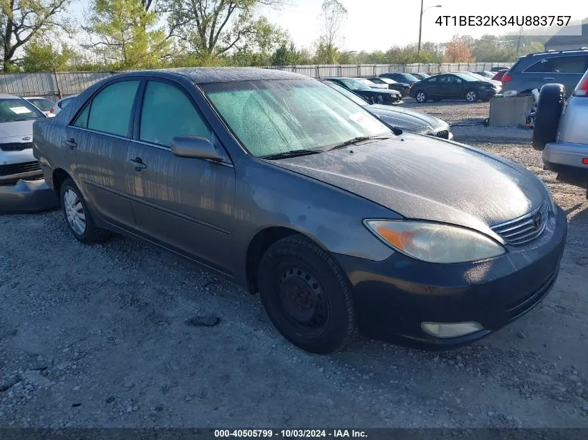 2004 Toyota Camry Le VIN: 4T1BE32K34U883757 Lot: 40505799