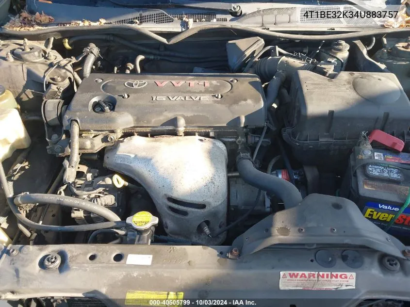 4T1BE32K34U883757 2004 Toyota Camry Le