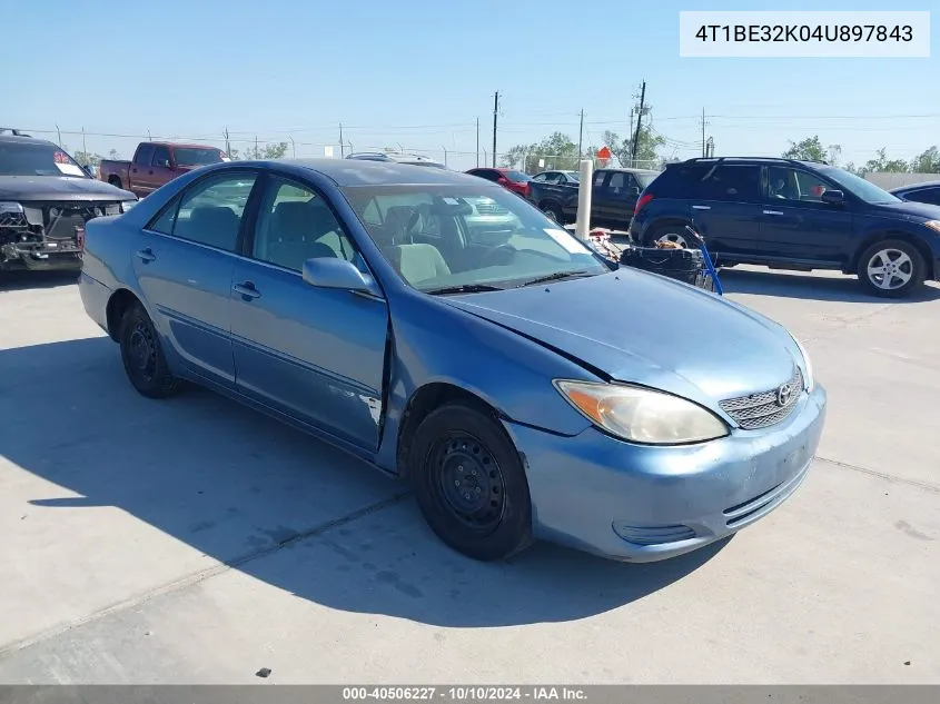 2004 Toyota Camry Le VIN: 4T1BE32K04U897843 Lot: 40506227