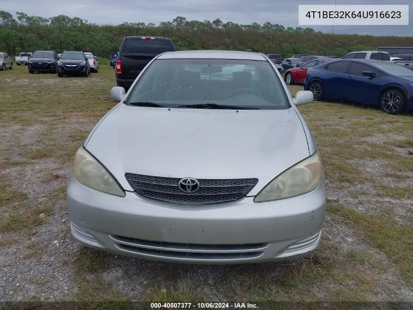 2004 Toyota Camry Le VIN: 4T1BE32K64U916623 Lot: 40507377