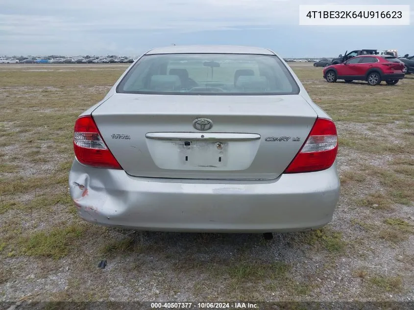 2004 Toyota Camry Le VIN: 4T1BE32K64U916623 Lot: 40507377