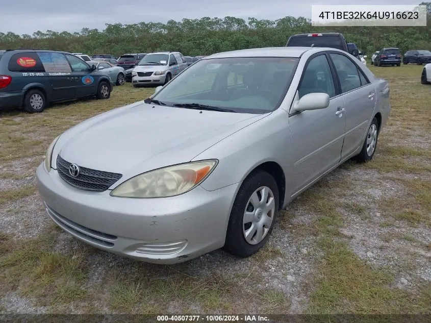 2004 Toyota Camry Le VIN: 4T1BE32K64U916623 Lot: 40507377