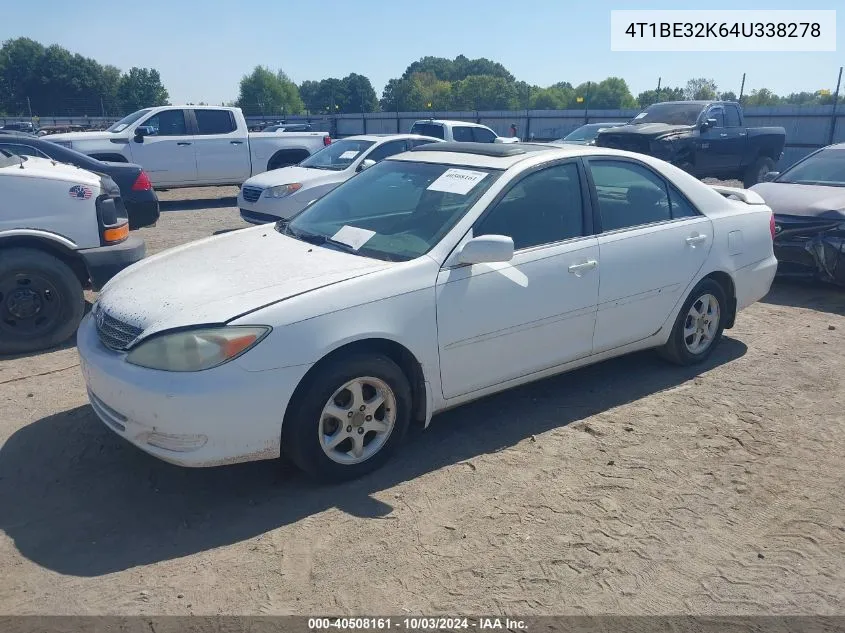 2004 Toyota Camry Le VIN: 4T1BE32K64U338278 Lot: 40508161