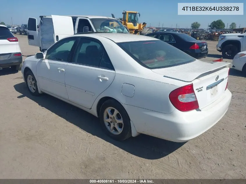 2004 Toyota Camry Le VIN: 4T1BE32K64U338278 Lot: 40508161