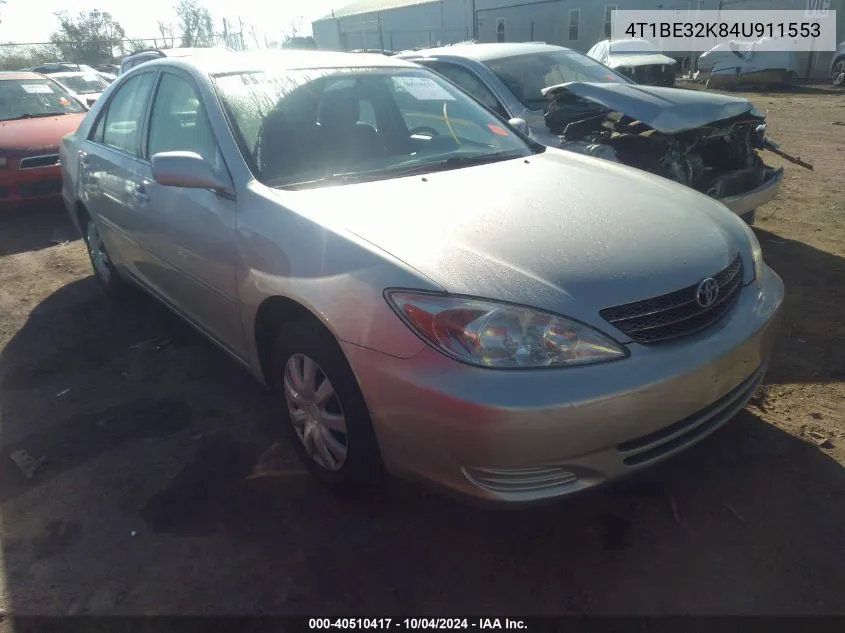 2004 Toyota Camry Le VIN: 4T1BE32K84U911553 Lot: 40510417