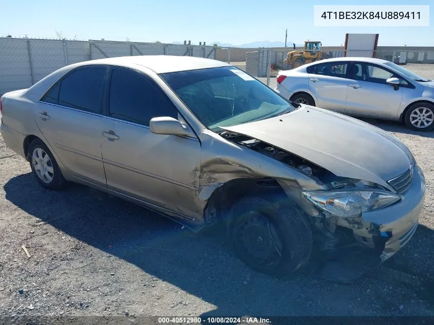 2004 Toyota Camry Le/Xle/Se VIN: 4T1BE32K84U889411 Lot: 40512980