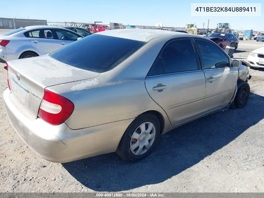 2004 Toyota Camry Le/Xle/Se VIN: 4T1BE32K84U889411 Lot: 40512980