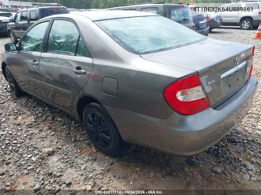 2004 Toyota Camry Le VIN: 4T1BE32K64U889861 Lot: 40517714