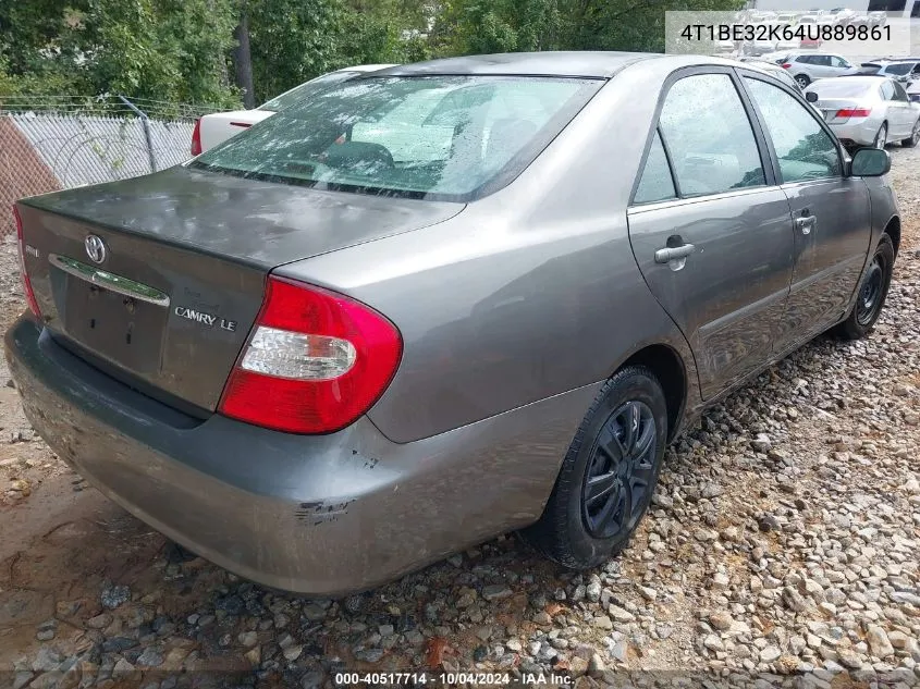 2004 Toyota Camry Le VIN: 4T1BE32K64U889861 Lot: 40517714