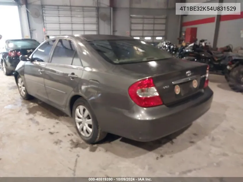 2004 Toyota Camry Le/Xle/Se VIN: 4T1BE32K54U831529 Lot: 40519390