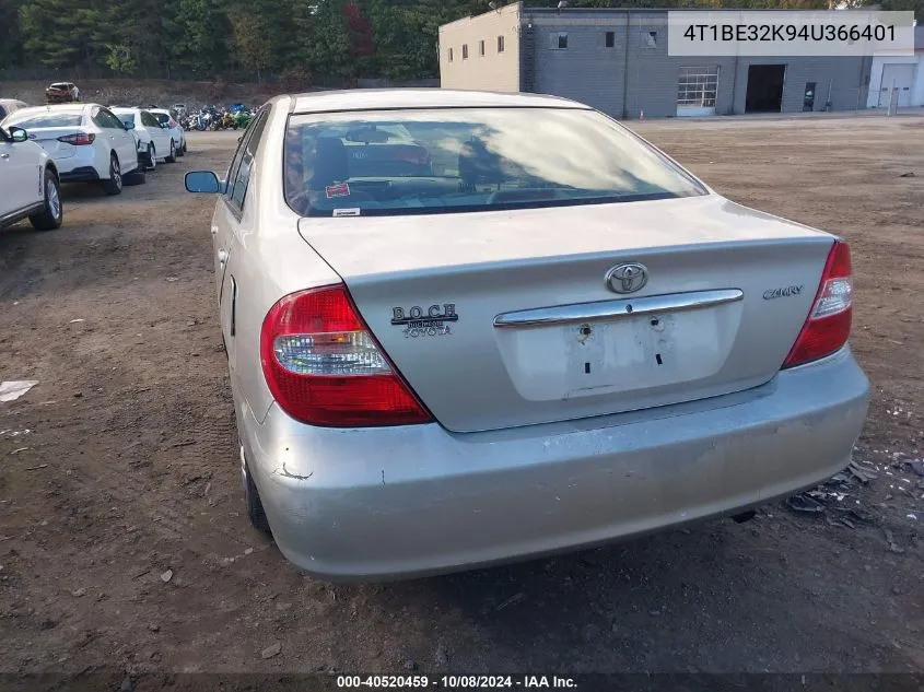 2004 Toyota Camry Std VIN: 4T1BE32K94U366401 Lot: 40520459