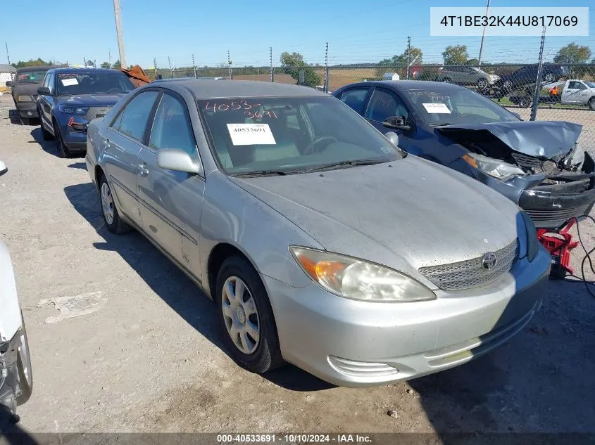 2004 Toyota Camry Le VIN: 4T1BE32K44U817069 Lot: 40533691