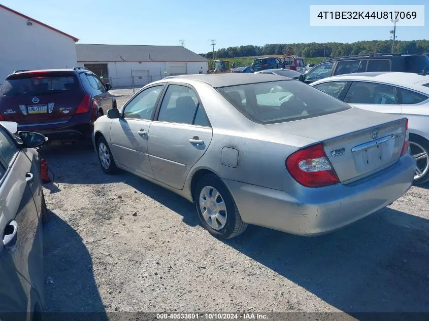 2004 Toyota Camry Le VIN: 4T1BE32K44U817069 Lot: 40533691