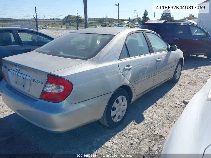 2004 Toyota Camry Le VIN: 4T1BE32K44U817069 Lot: 40533691