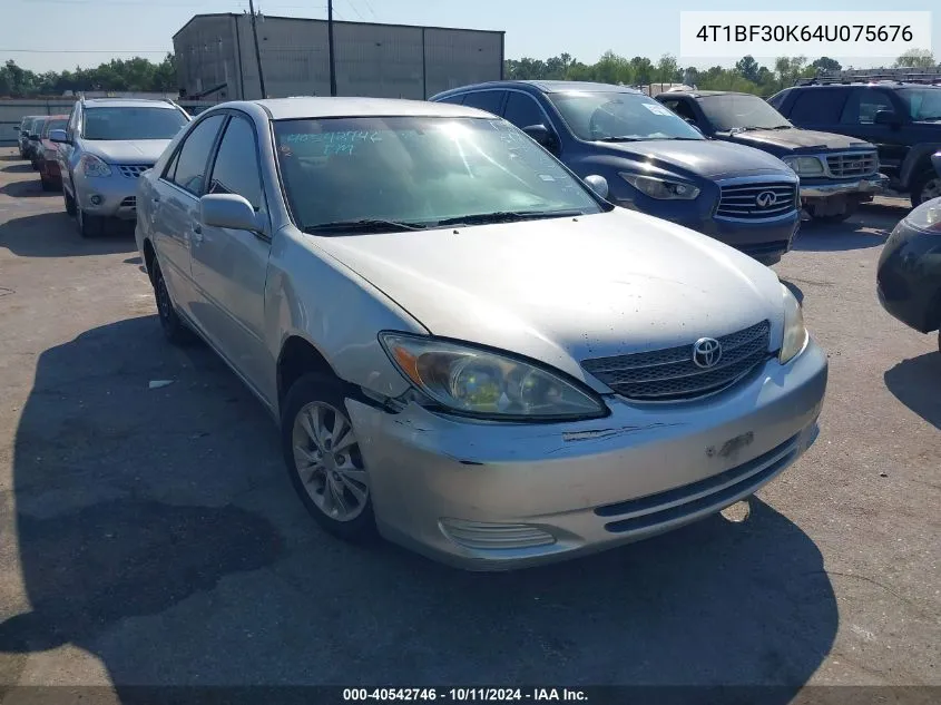 2004 Toyota Camry Le V6 VIN: 4T1BF30K64U075676 Lot: 40542746