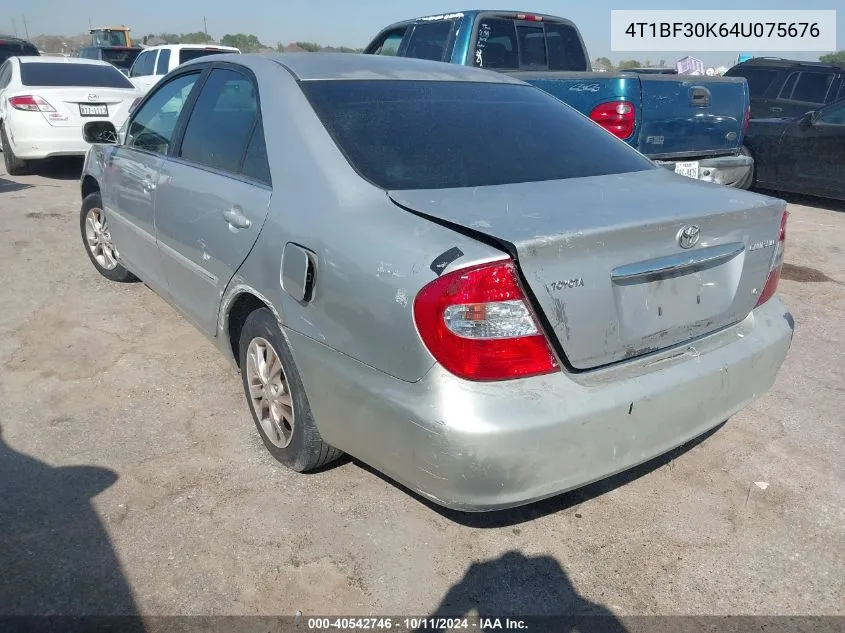 2004 Toyota Camry Le V6 VIN: 4T1BF30K64U075676 Lot: 40542746