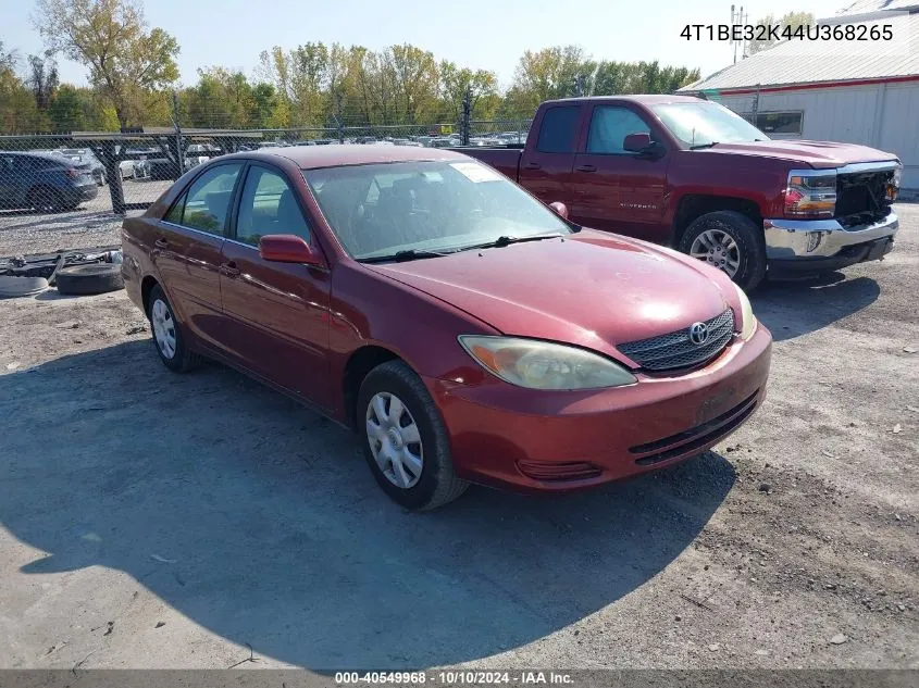 2004 Toyota Camry Le VIN: 4T1BE32K44U368265 Lot: 40549968