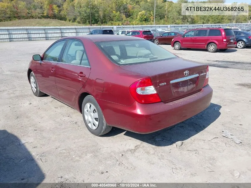 2004 Toyota Camry Le VIN: 4T1BE32K44U368265 Lot: 40549968