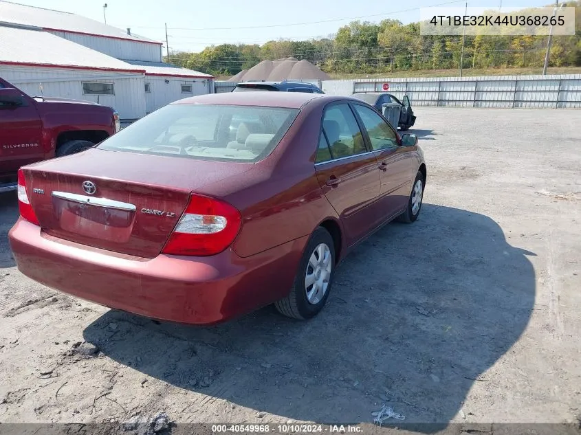 4T1BE32K44U368265 2004 Toyota Camry Le